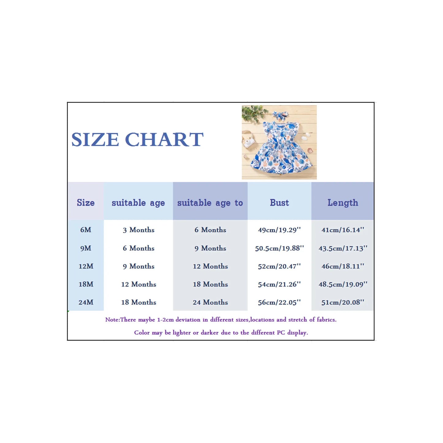 2025 Baby Girl Dresses 18 Month Girls Toddler Beach Sea Printed Flutter Sleeves Dress Infant Girls Preschool Sweet Clothes