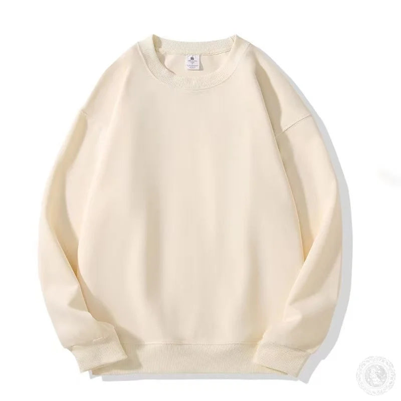 New unisex style solid color round neck sweatshirt for both men and women