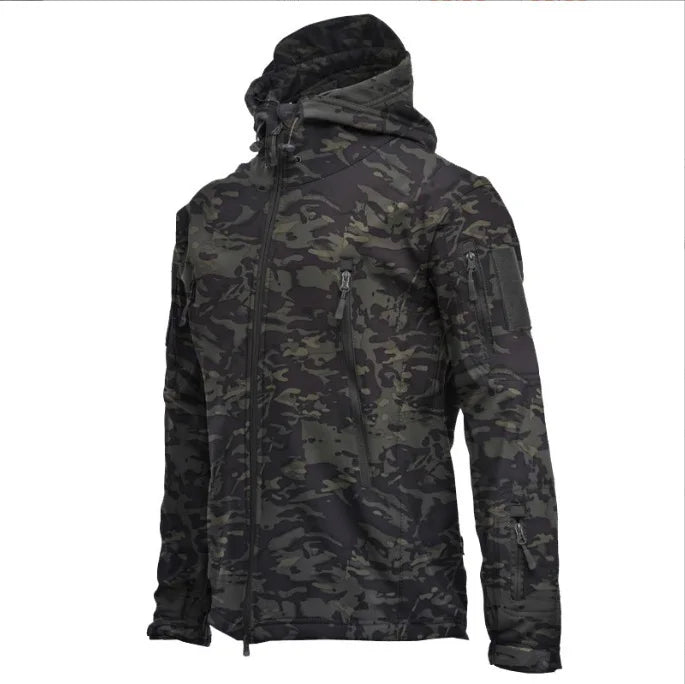 Shark Skin Soft Shell Jackets Men Tactical Windproof Waterproof Jacket