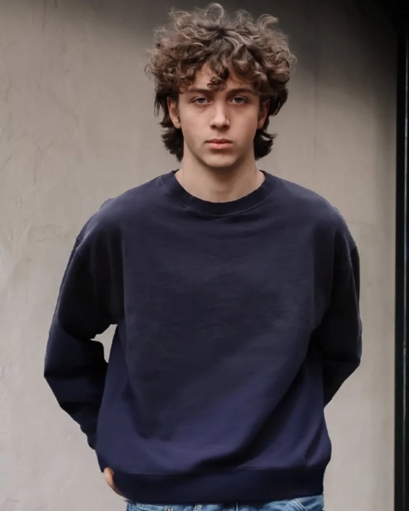 New unisex style solid color round neck sweatshirt for both men and women