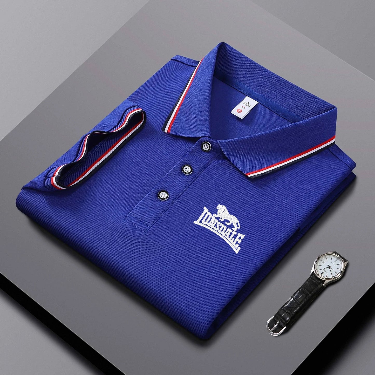 Embroidered Men's Polo Shirt, Summer Trend Short Sleeved Top of the Line Business Casual Comfortable Breathable Polo Shirt