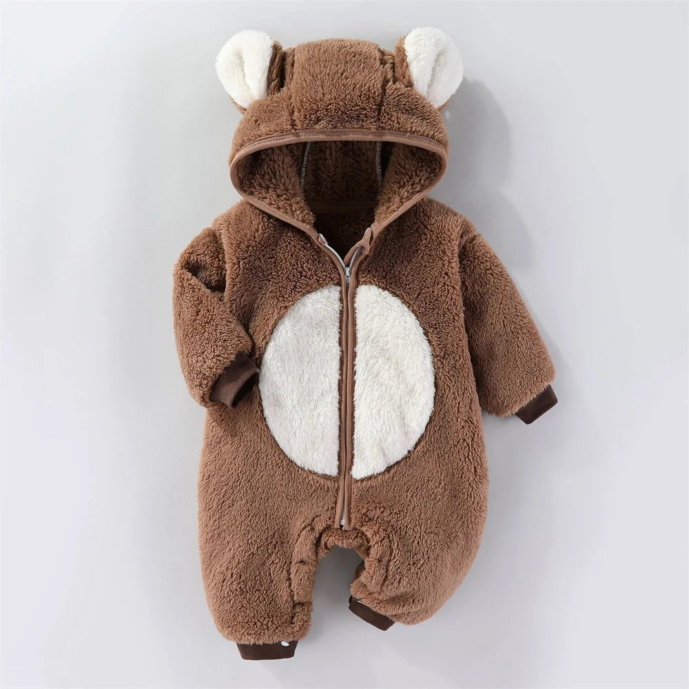 Autumn Winter Newborn Baby Clothes Infant Clothing Girls Jumpsuit for Boys Soft Flannel Romper Toddler Clothes 0-18 Month