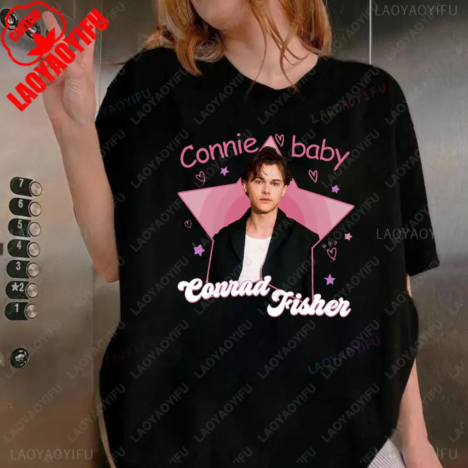 Team Conrad Cousins Beach Retro The Summer I Turned Pretty Graphic T Shirts Woman Man Fashion Casual Cotton T-shirt Streetwear