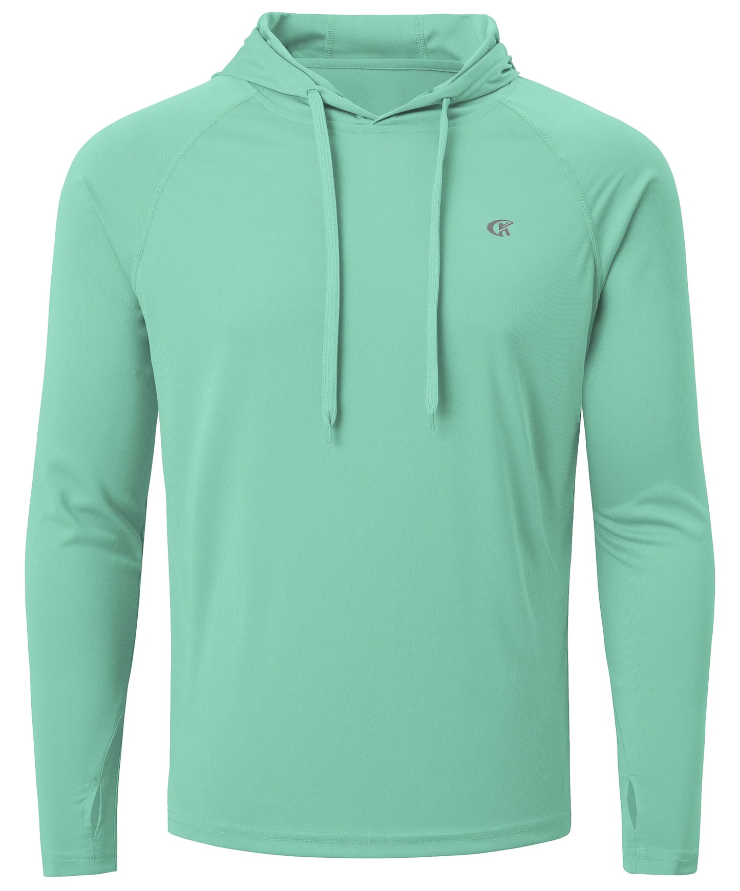 Summer Men's Long Sleeve UPF 50+ Hoodie Shirts, Rash Guard Quick Dry Lightweight T-shirt for Outdoor Jogger Sport Pullover