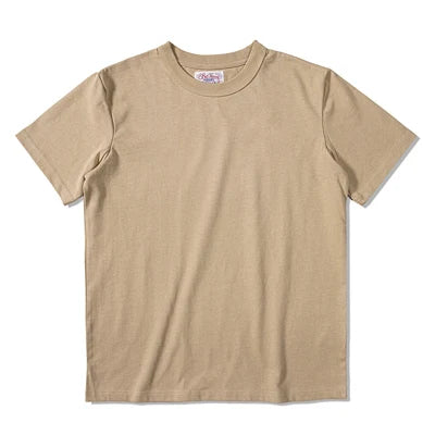 Red Tornado 270g Plain T-Shirts Amekaji Men Heavyweight Cotton Crew Neck Tee Shirt