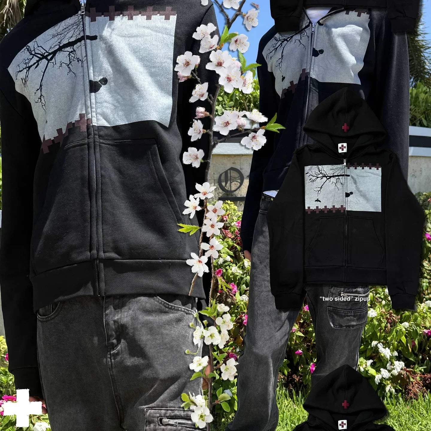 New medical logo print hoodies women streetwear gothic goth y2k tops harajuku oversized sweatshirt zip up hoodie couple clothes