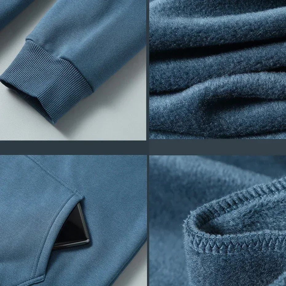 Big Size Hoodie Men Hood Long Sleeve Sweatshirt Male Zip-up Loose Cotton Fleece-lined Casual Top Zipper Large Fat Plus 10XL 12XL