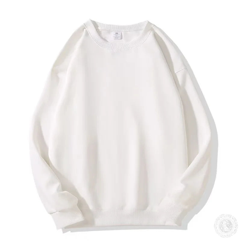 New unisex style solid color round neck sweatshirt for both men and women