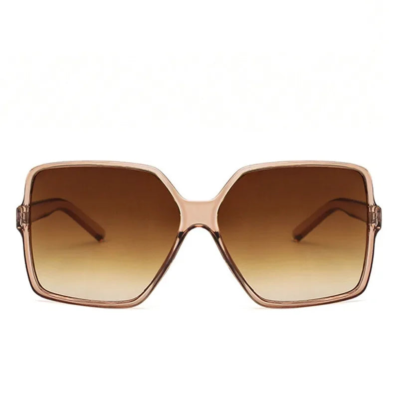 New Designer Fashion Oversized Sunglasses Women Female Big Frame Gradient Sun Glasses