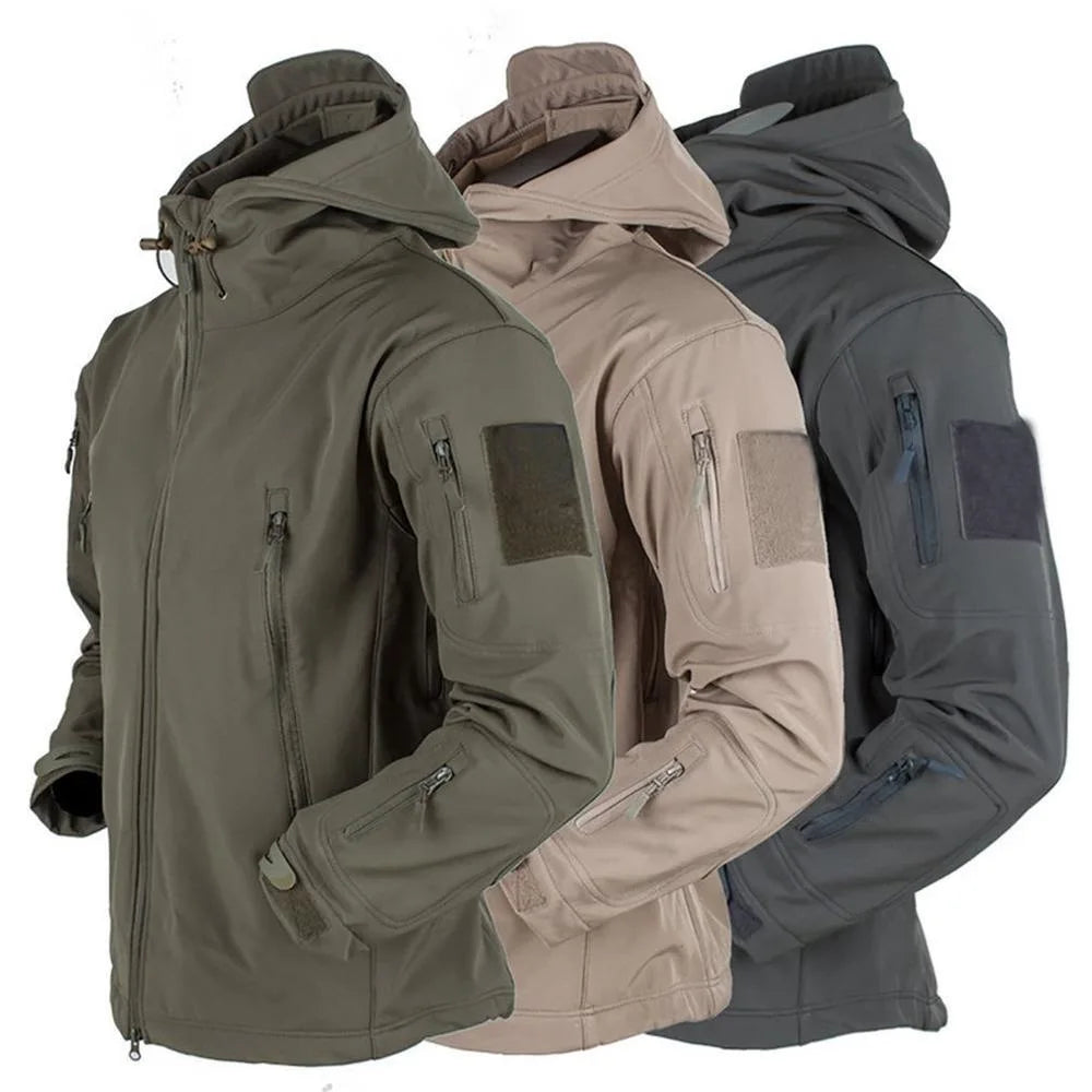 Shark Skin Soft Shell Jackets Men Tactical Windproof Waterproof Jacket