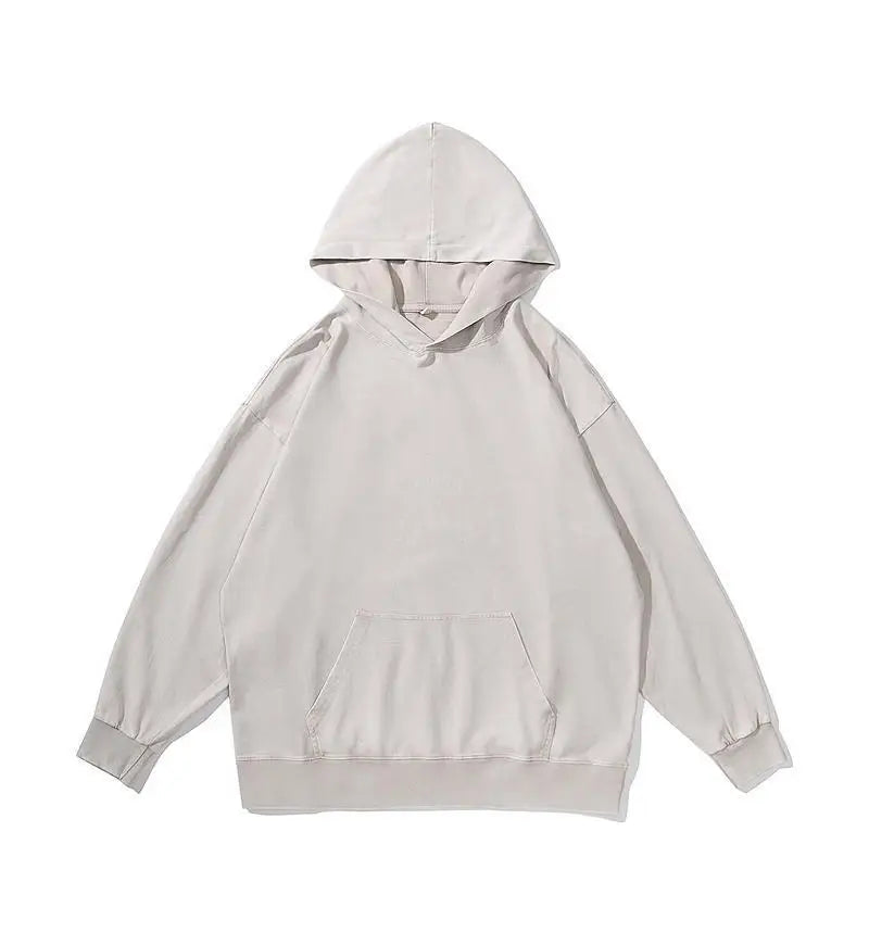 Washed and aged sweatshirt, men's loose hoodie, round-neck jacket S-5XL