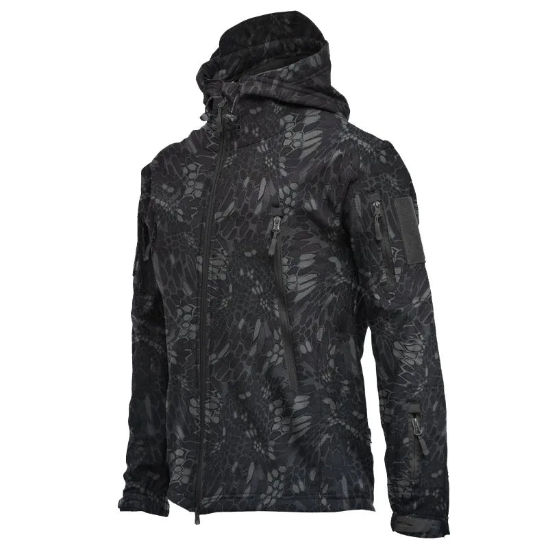 Shark Skin Soft Shell Jackets Men Tactical Windproof Waterproof Jacket