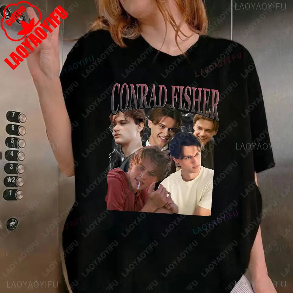 Team Conrad Cousins Beach Retro The Summer I Turned Pretty Graphic T Shirts Woman Man Fashion Casual Cotton T-shirt Streetwear
