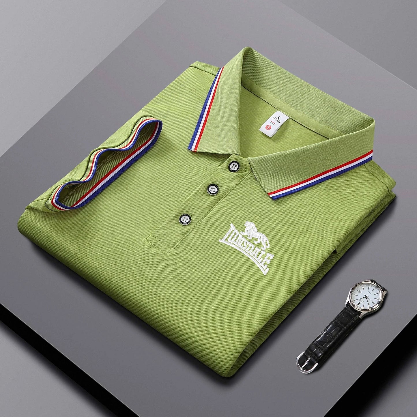 Embroidered Men's Polo Shirt, Summer Trend Short Sleeved Top of the Line Business Casual Comfortable Breathable Polo Shirt
