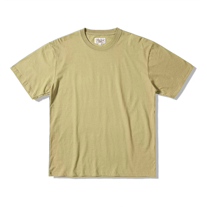 Red Tornado 270g Plain T-Shirts Amekaji Men Heavyweight Cotton Crew Neck Tee Shirt