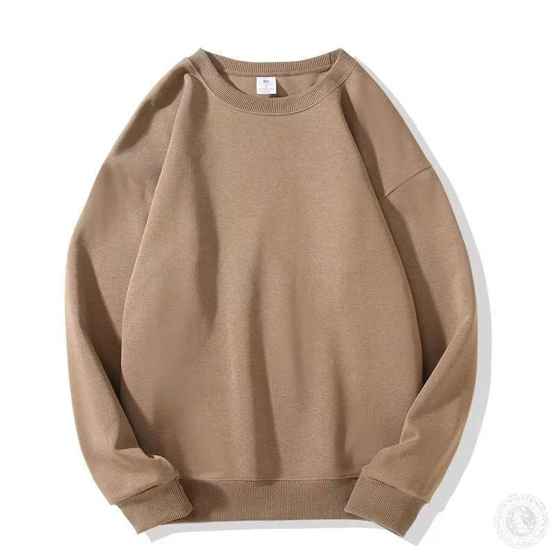 New unisex style solid color round neck sweatshirt for both men and women