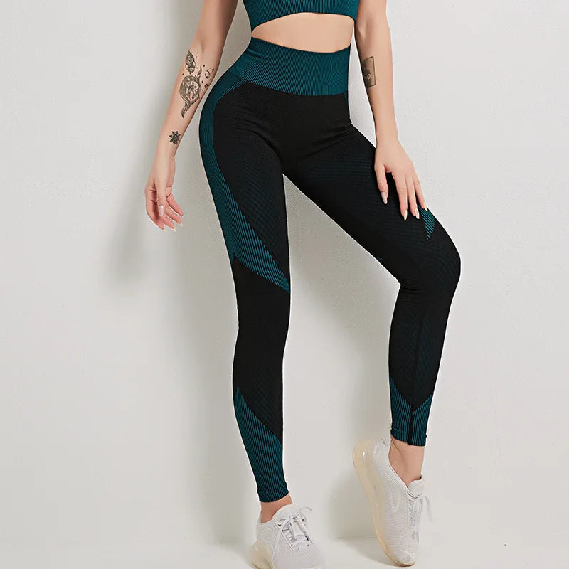 Women Seamless Yoga Sets Running Fitness Sport Suits Long Sleeves Zipper Clothes Tops Shirt Girls Gym Workout Leggings Sportwear