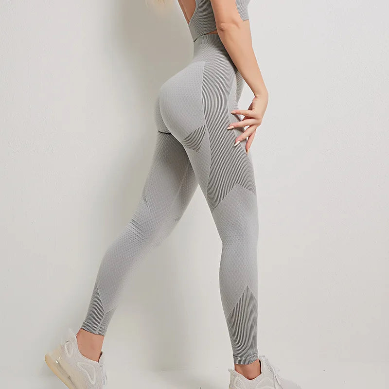 Women Seamless Yoga Sets Running Fitness Sport Suits Long Sleeves Zipper Clothes Tops Shirt Girls Gym Workout Leggings Sportwear