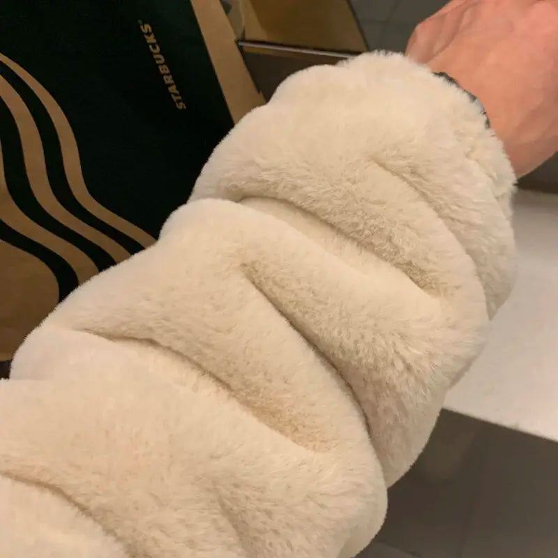 Winter faux lamb wool jacket men's padded thickened cotton clothing