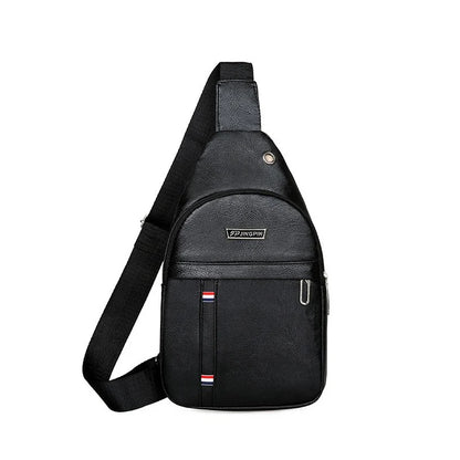 Men Shoulder Bags PU Waist Packs Sling Bag Crossbody Outdoor Sport Shoulder Chest Daily Picnic Canvas Messenger Bag Bolsa