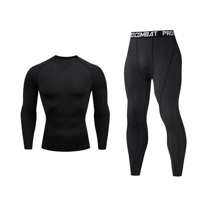 Men Running Set Gym Jogging Thermo underwear xxxxl Second skin Compression Fitness MMA rashgard Male Quick dry Track suit