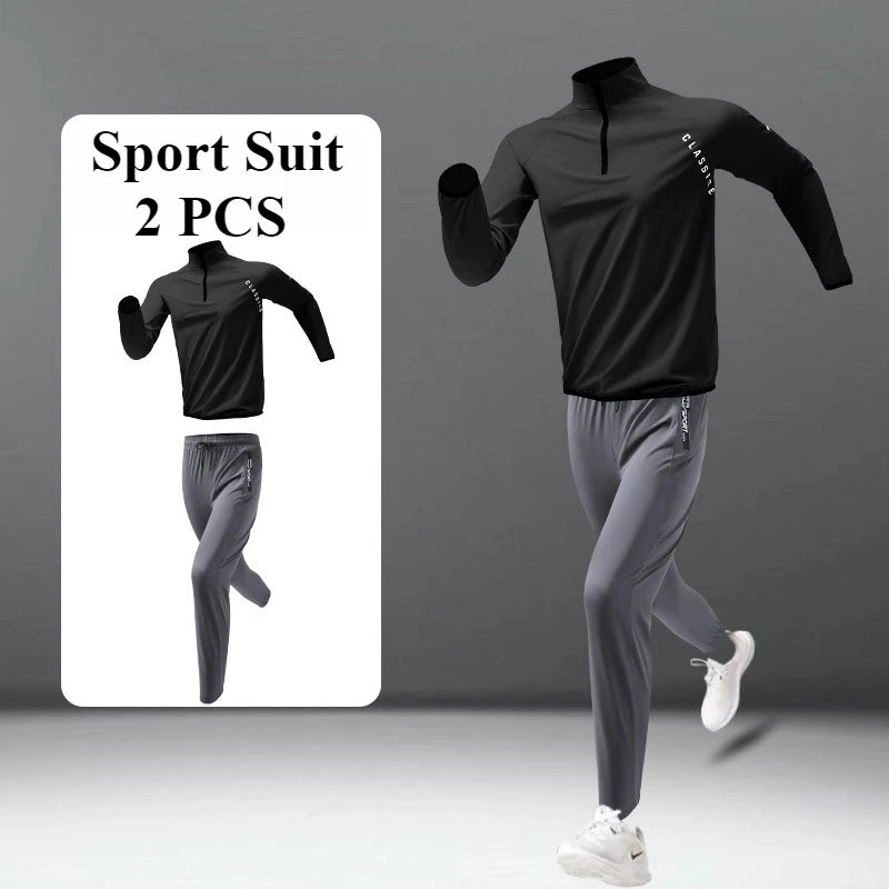 Summer Soccer 2025 Men Running Sets Fitness Sports Clothes Jogging Sportswear Quick Dry Football Jerseys Tracksuit Gym Wear