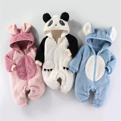 Autumn Winter Newborn Baby Clothes Infant Clothing Girls Jumpsuit for Boys Soft Flannel Romper Toddler Clothes 0-18 Month