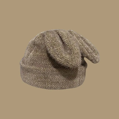 Cute Rabbit Ears Knitted Hats for Women Autumn Winter Warm Panama Soft Rabbit Fur Beanie Cap Girls Skullies Ski Hat Gorras