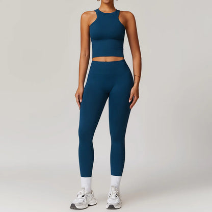 Seamless Gym Set Workout Clothes 2/3PCS Yoga Set Women's Sportswear Fitness Leggings Sports Bra Athletic Long Sleeve Yoga Suit