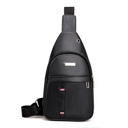 Men Shoulder Bags PU Waist Packs Sling Bag Crossbody Outdoor Sport Shoulder Chest Daily Picnic Canvas Messenger Bag Bolsa