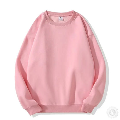 New unisex style solid color round neck sweatshirt for both men and women