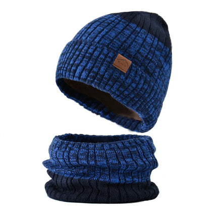 Winter Hats Scarf Set For Women Men Plush Knitted Hat Neck Warm Snow Ski Caps Male Outdoor Coldproof Cycling Beanie Skullcap