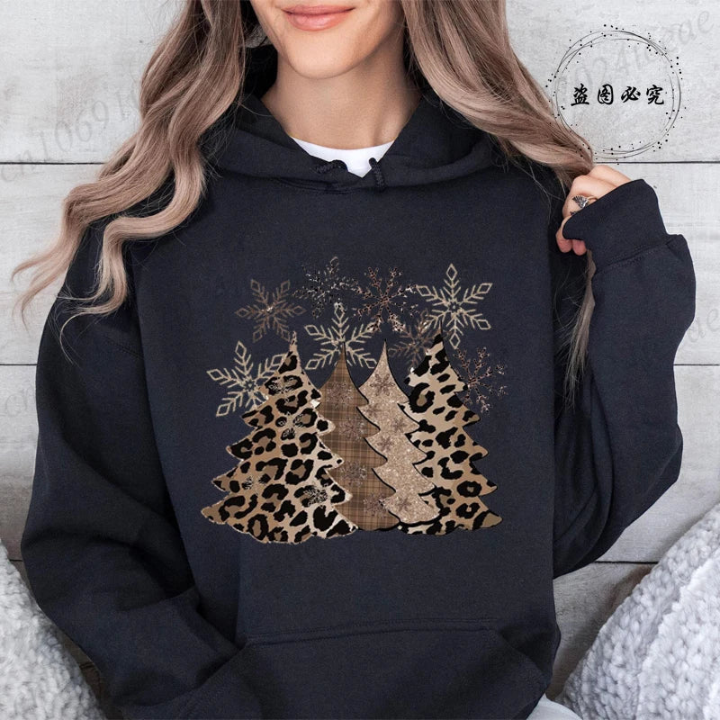 Christmas Trees Print Daily Women Men Christmas Tree Sweatshirts Tops