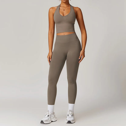Seamless Gym Set Workout Clothes 2/3PCS Yoga Set Women's Sportswear Fitness Leggings Sports Bra Athletic Long Sleeve Yoga Suit