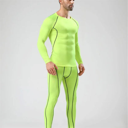 Men Running Set Gym Jogging Thermo underwear xxxxl Second skin Compression Fitness MMA rashgard Male Quick dry Track suit