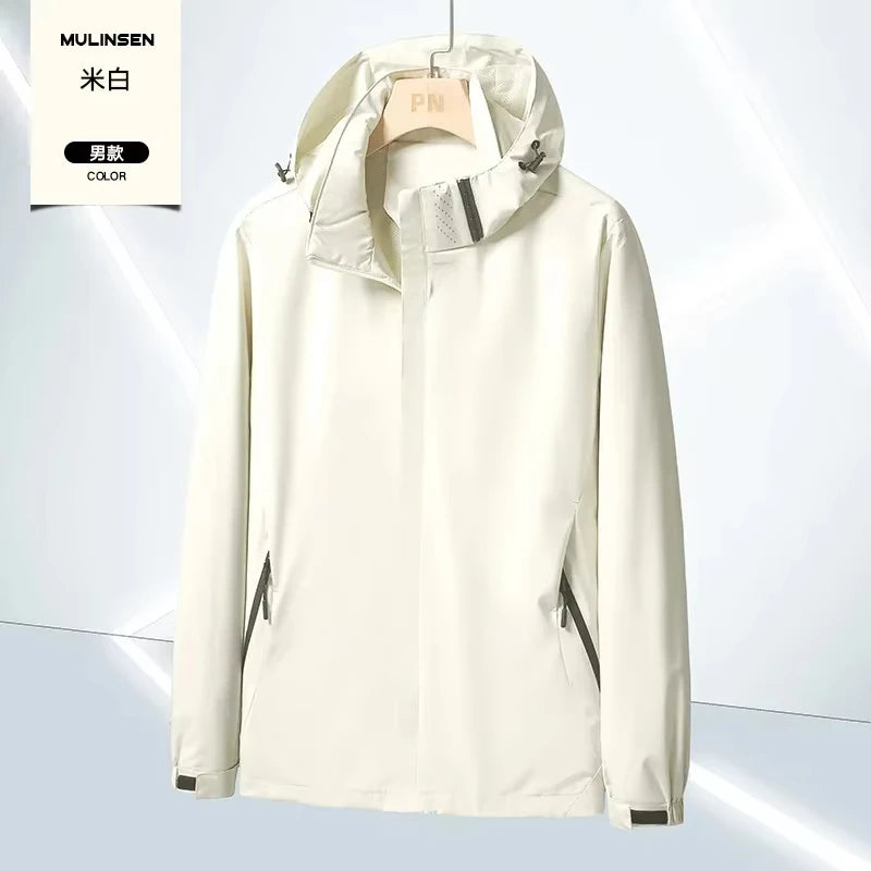 Mens Jacket Waterproof Outerwear Thin Charge Coat