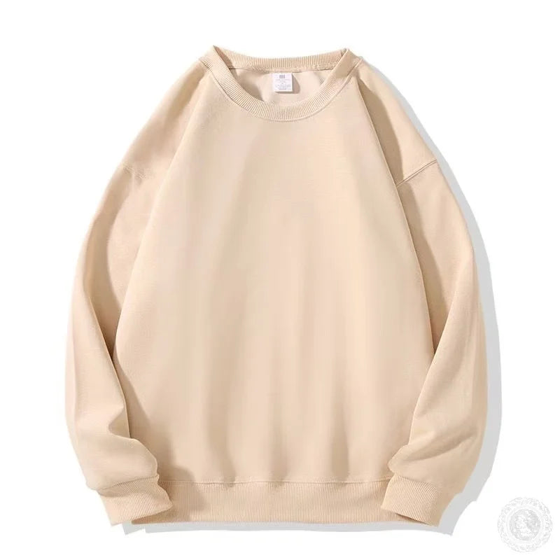 New unisex style solid color round neck sweatshirt for both men and women