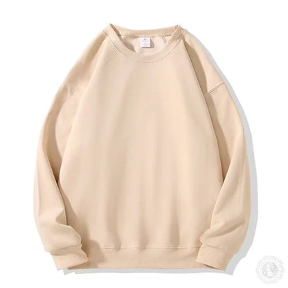 New unisex style solid color round neck sweatshirt for both men and women