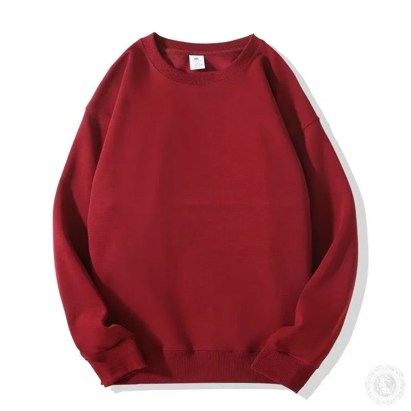New unisex style solid color round neck sweatshirt for both men and women