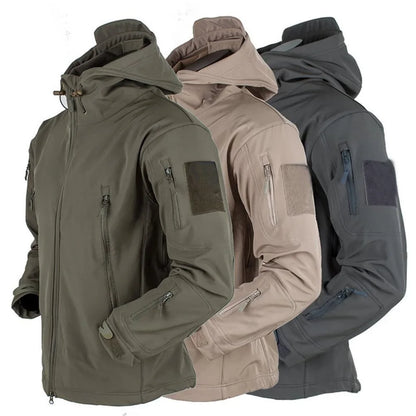 Shark Skin Soft Shell Jackets Men Tactical Windproof Waterproof Jacket