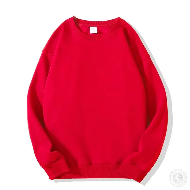 New unisex style solid color round neck sweatshirt for both men and women
