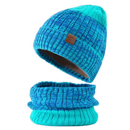 Winter Hats Scarf Set For Women Men Plush Knitted Hat Neck Warm Snow Ski Caps Male Outdoor Coldproof Cycling Beanie Skullcap