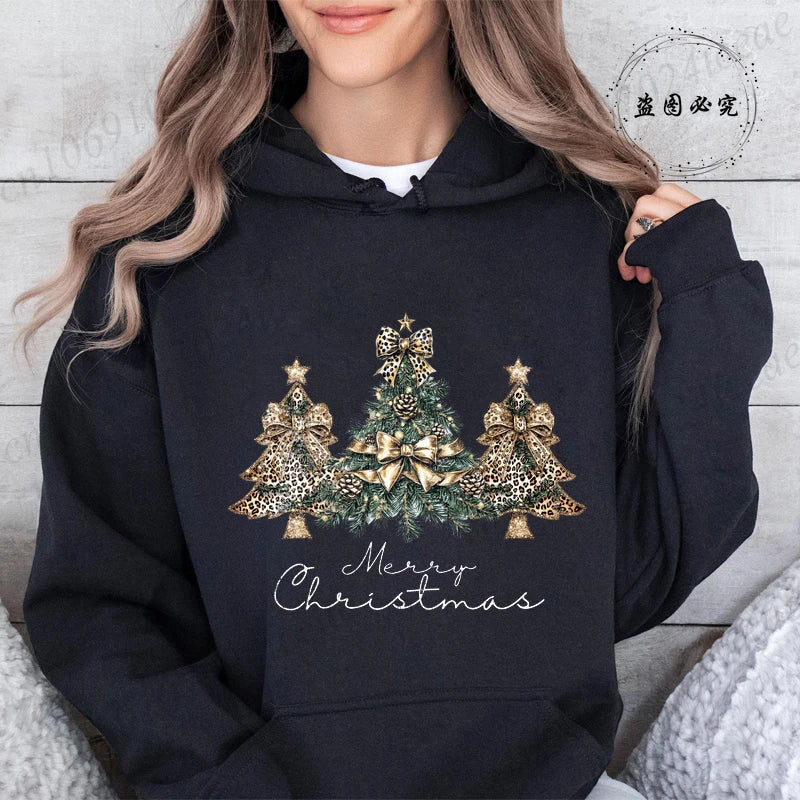 Christmas Trees Print Daily Women Men Christmas Tree Sweatshirts Tops