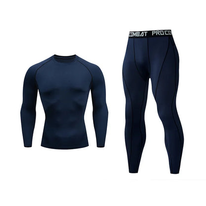 Men Running Set Gym Jogging Thermo underwear xxxxl Second skin Compression Fitness MMA rashgard Male Quick dry Track suit
