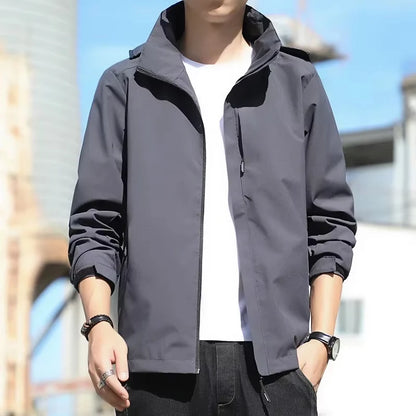 Mens Jacket Waterproof Outerwear Thin Charge Coat