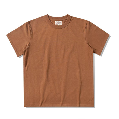 Red Tornado 270g Plain T-Shirts Amekaji Men Heavyweight Cotton Crew Neck Tee Shirt