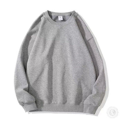New unisex style solid color round neck sweatshirt for both men and women