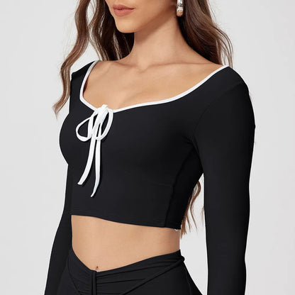 1/2Pcs Pad Crop Top Shirt Long Sleeve Gym Women Workout Yoga Set Women Running Legging Fitness Bra Sports Female Active Wear
