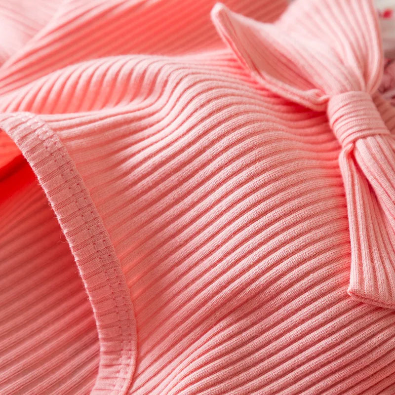 Baby Girls Summer Floral Print Dress 0-3Y European American Style Toddler Flying Sleeves Birthday Dress Infant Girls Clothes