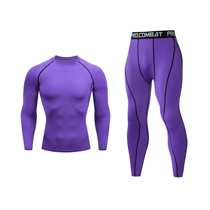 Men Running Set Gym Jogging Thermo underwear xxxxl Second skin Compression Fitness MMA rashgard Male Quick dry Track suit